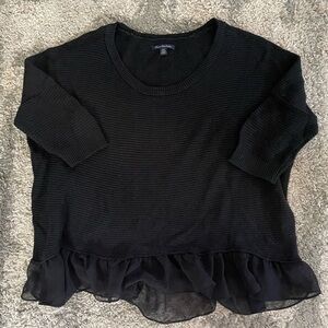 American Eagle womens sweater black flowy
